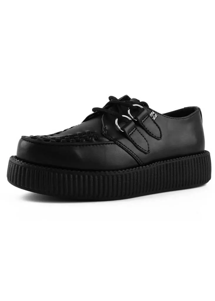 T.U.K Unisex Viva Mondo Creeper Leather Black