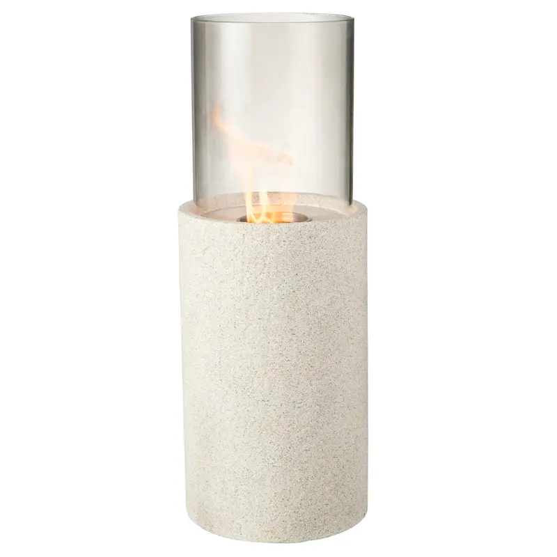 Tafelhaard Bio-Ethanol Rond Grijs Ø23x65cm