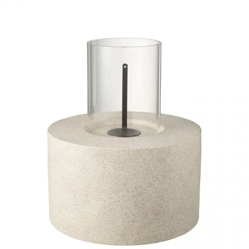 Tafelhaard Bio-Ethanol Rond Grijs Ø41x52cm J-Line