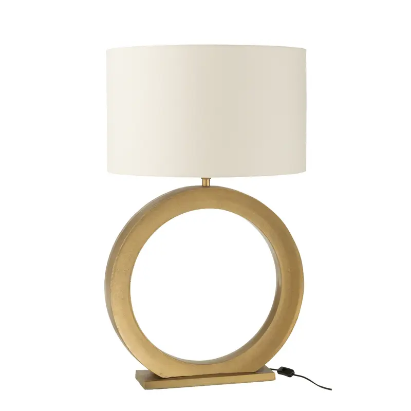 Tafellamp Lamp Rond Aluminium Goudkleurig J-Line