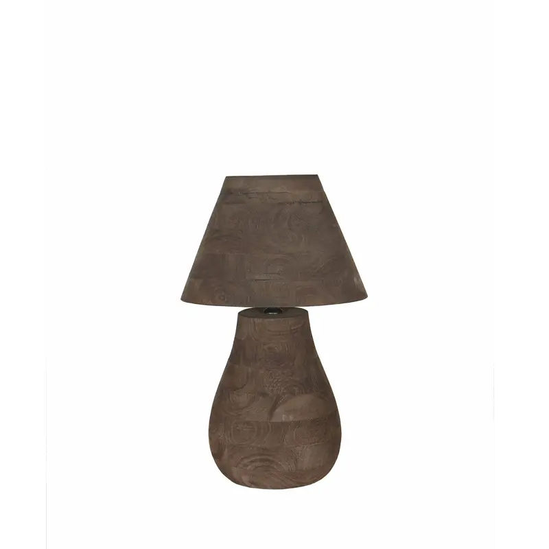 Tafellamp Peake Bruin Mangohout Small PTMD