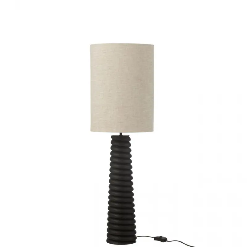 Tafellamp Schroefdraad Ailanthus Hout Zwart/Grijs H85cm J-Line