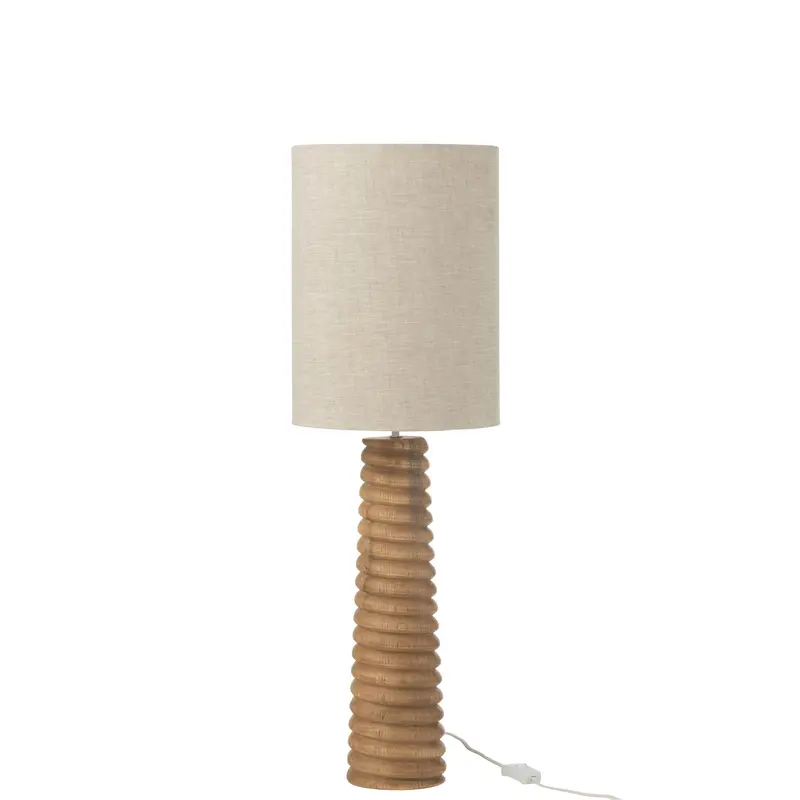 Tafellamp Schroefdraad Hout Naturel Grijs J-Line