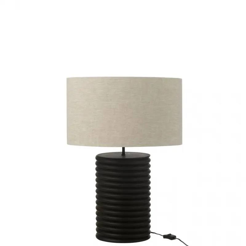 Tafellamp Schroefdraad Wijd Ailanthus Hout Zwart/Grijs J-Line
