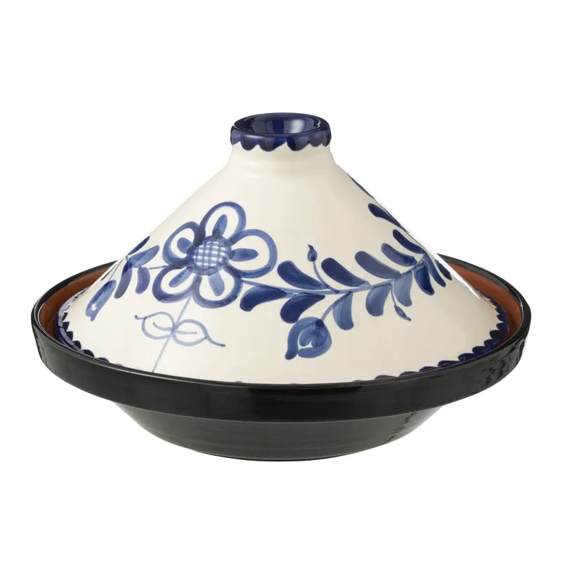 Tagine Granada Motief Cobalt Blauw/Wit Keramiek J-Line