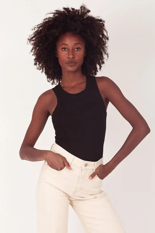 Tanktop Rib 1131 Zwart