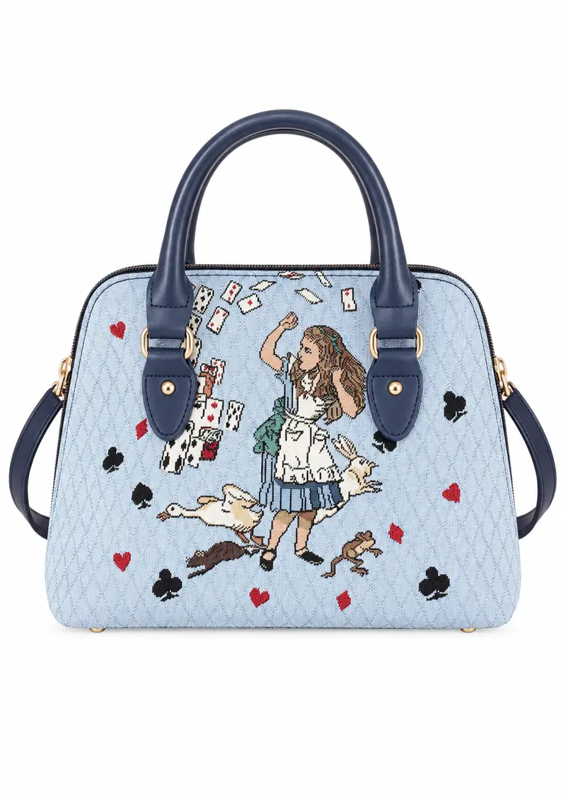 Tapestry Bags Alice in Wonderland Shoulder Bag Blue