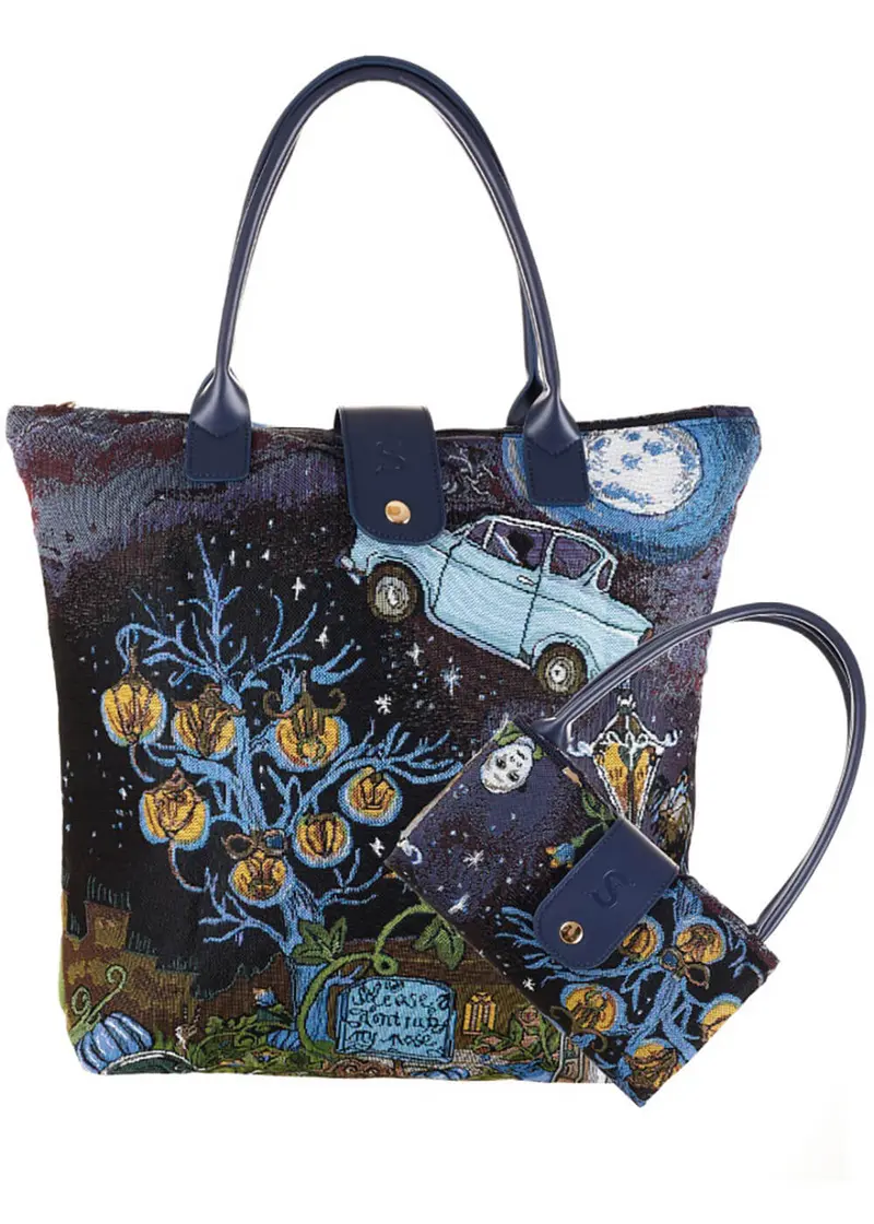 Tapestry Bags Greyfriars Kirkyard Foldable Bag Navy