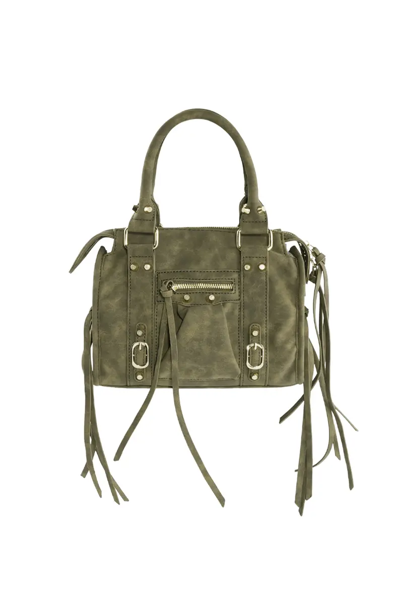 Tas met franjes Groen