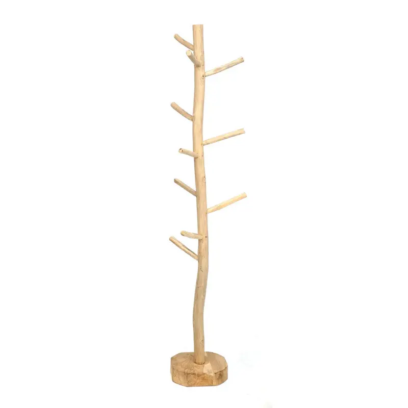 Teakhouten Kapstok Naturel 160cm Bazar Bizar