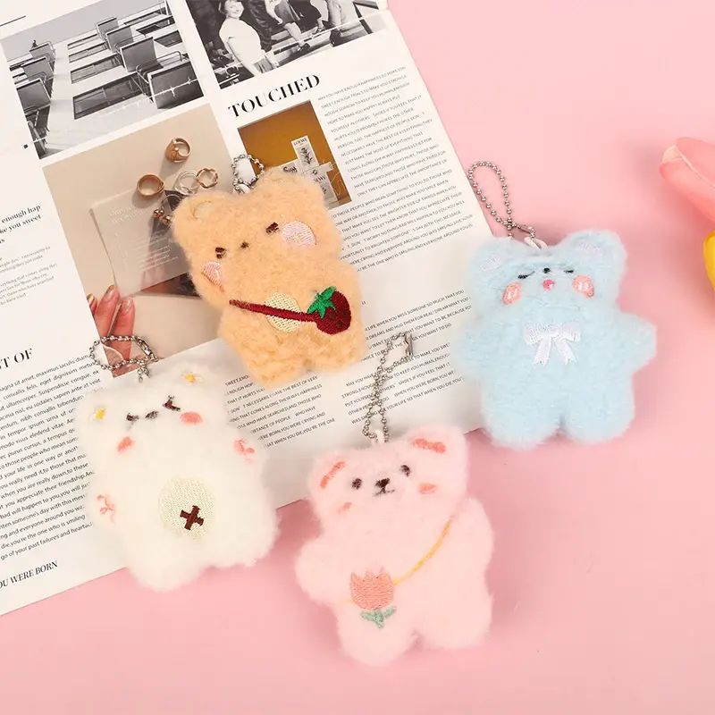 Teddy Bear Character Plush Keychain (4 Designs)