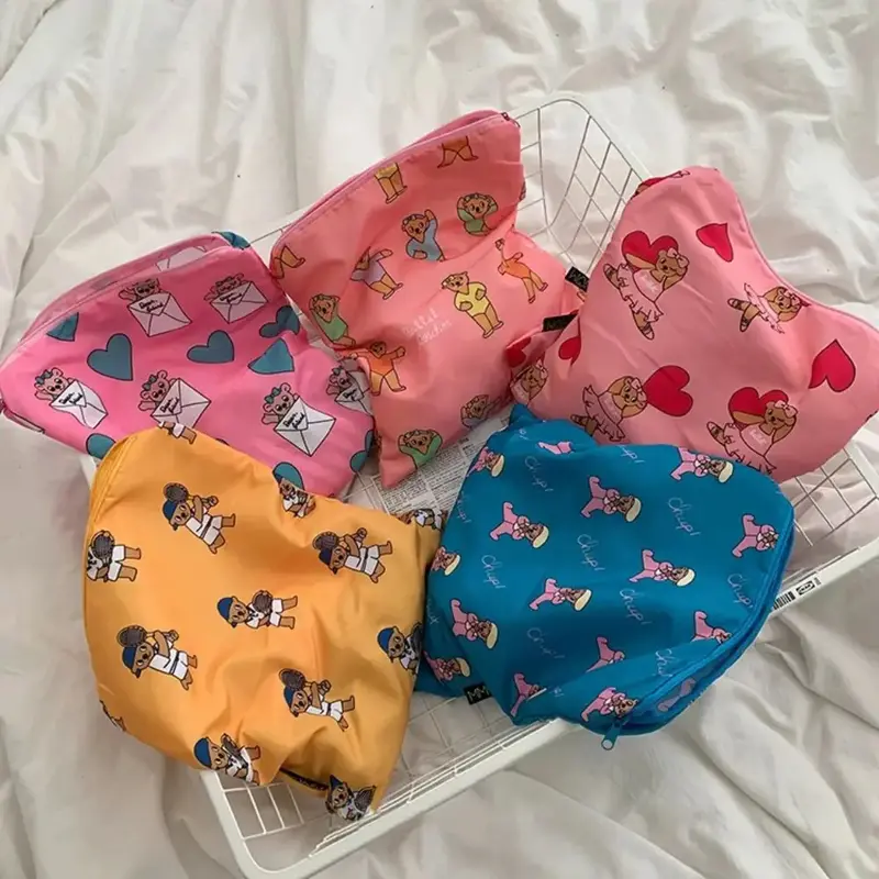 Teddy Bear Character Zipper Pouch (5 Designs)