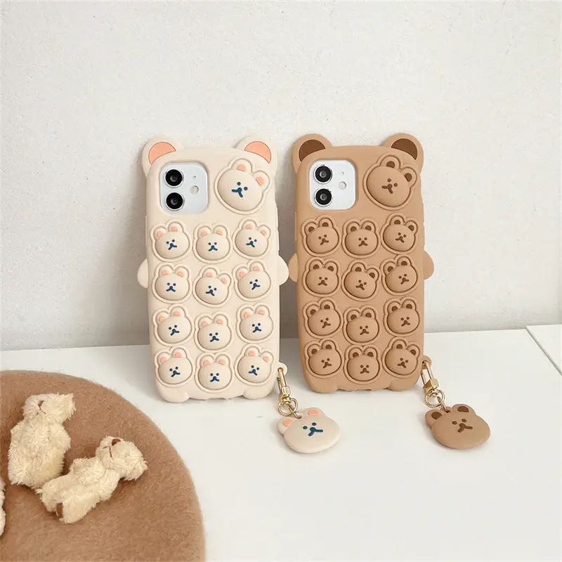 Teddy Bear Fidget Texture iPhone Case (2 Colours)