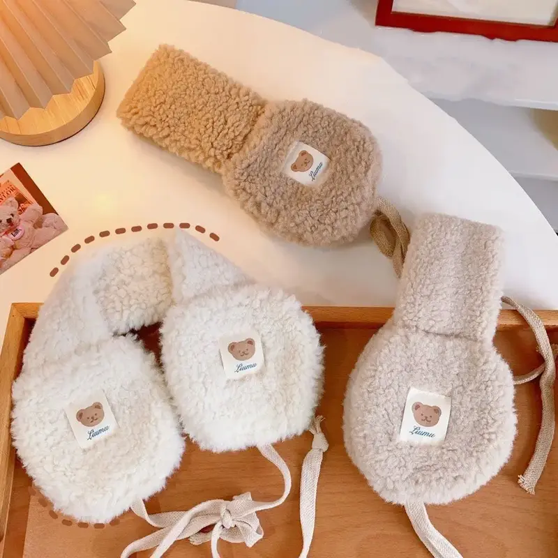 Teddy Bear Tie-On Earmuffs