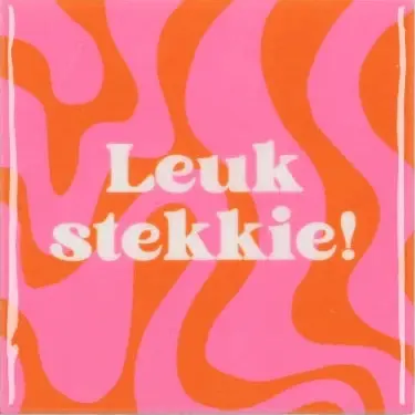 Tegeltje "Leuk stekkie!"