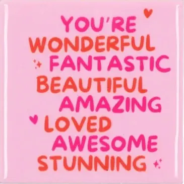 Tegeltje "You're wonderful"