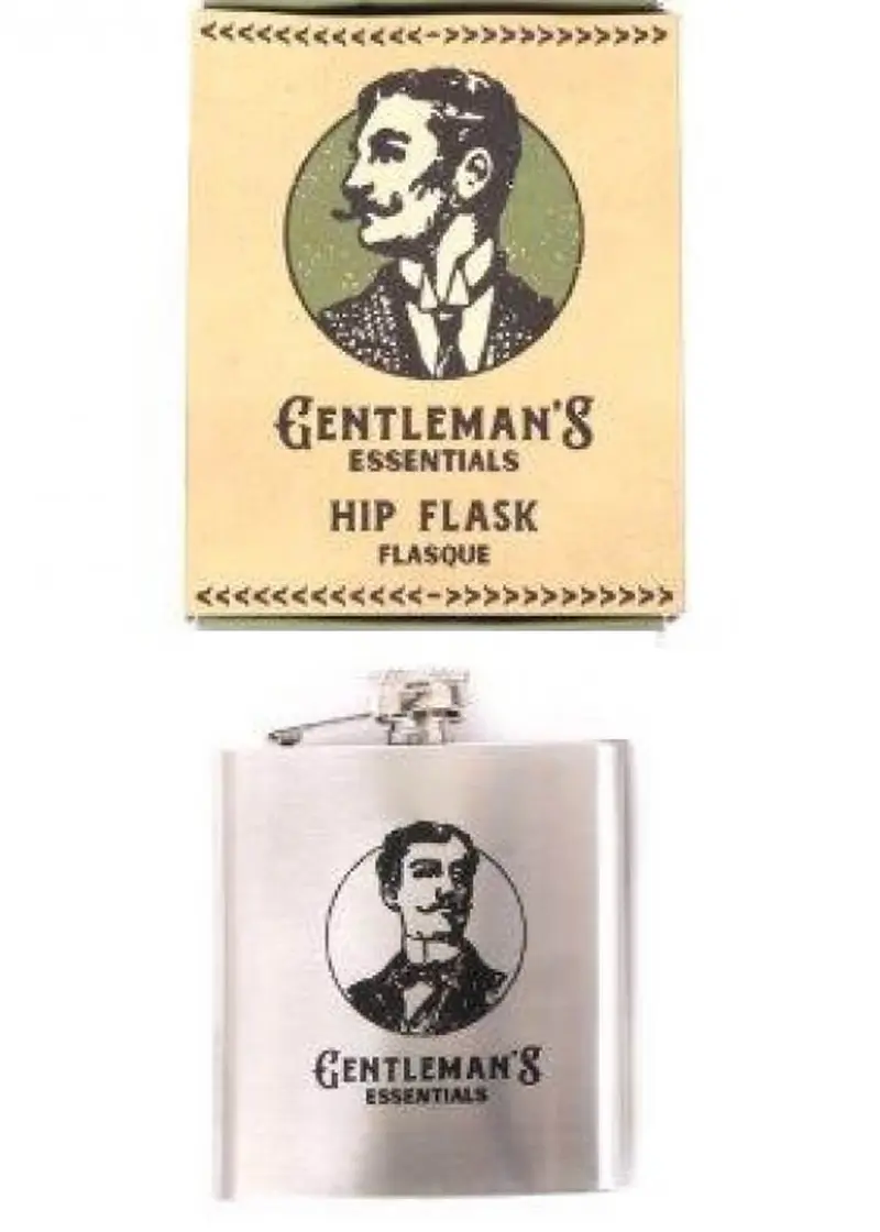 Temerity Jones Gentlemen Essentials Front Hip Flask Silver