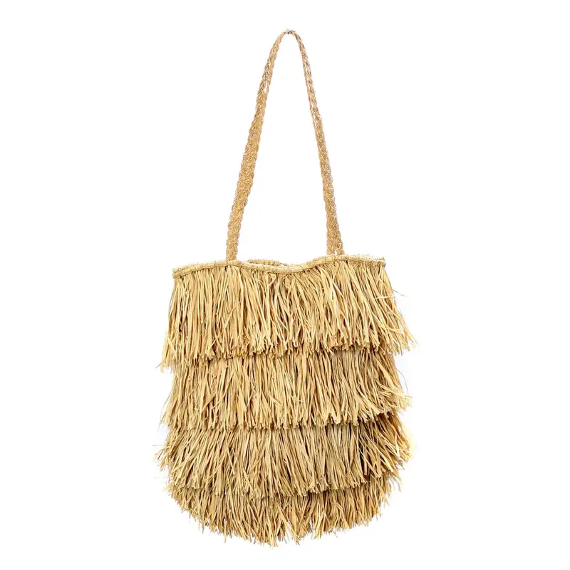 The Raffia Bahamas Tas - Natural