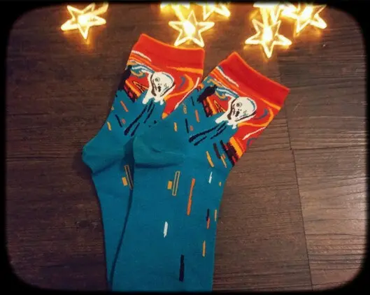The Scream Art Crew Socks