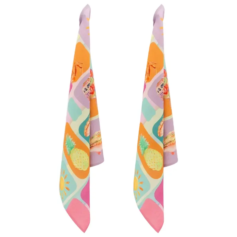 Theedoeken set-van-2 Summer Breeze 70x70cm