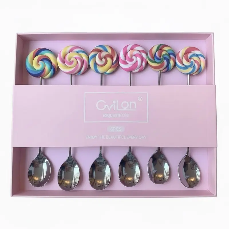 Theelepels set-van-6 Lolly RVS