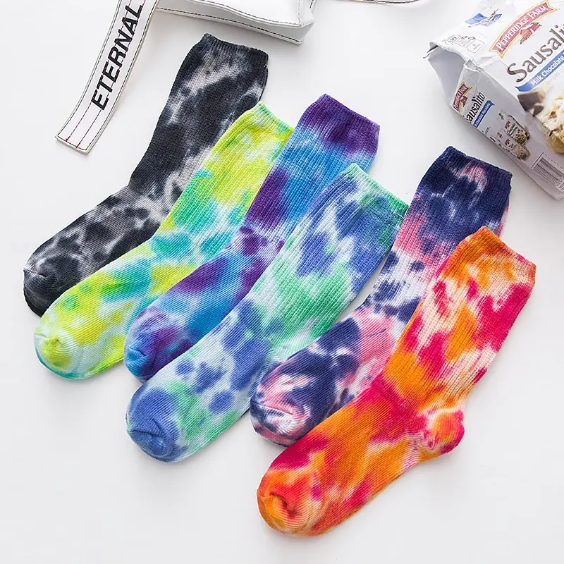 Tie Dye Crew Socks (6 Colours)