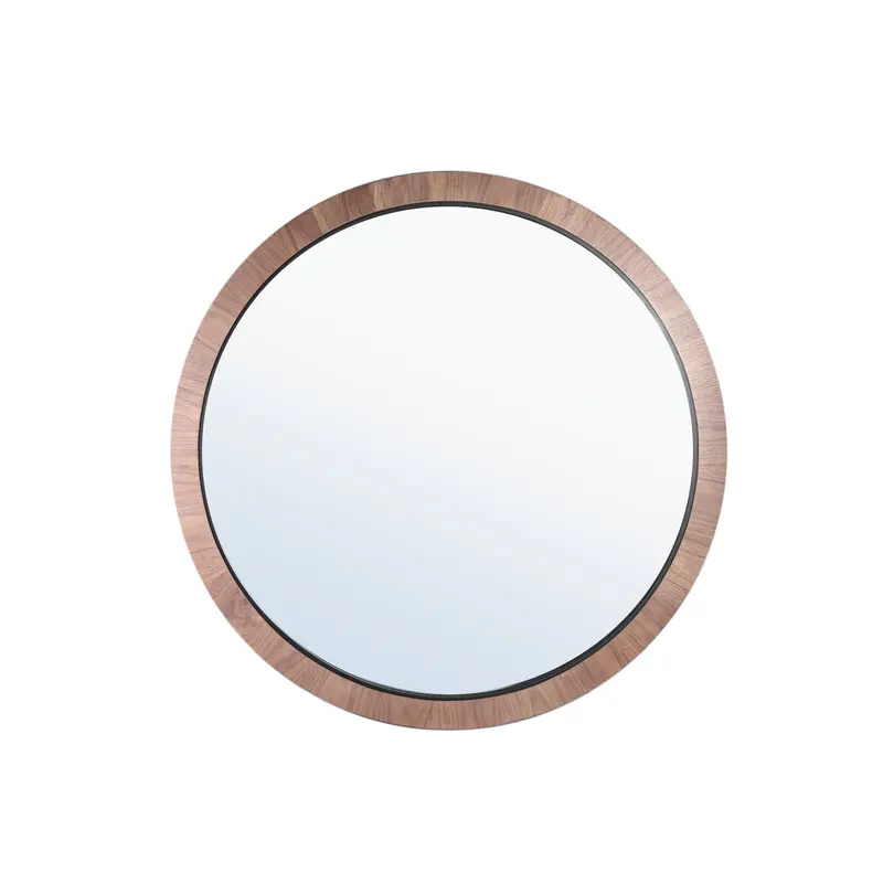 Tiess Natural Round Wooden Mirror Large 153x8x153cm PTMD