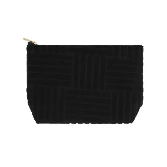 Toilettas Jacquard zwart 20x13x6cm