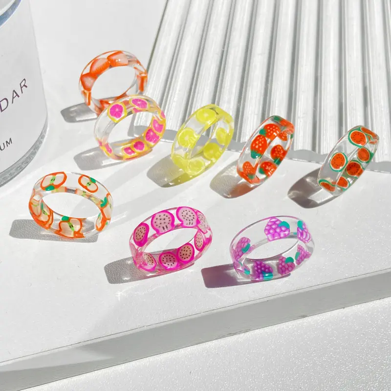 Transparent Fruit Rings (8 Designs)