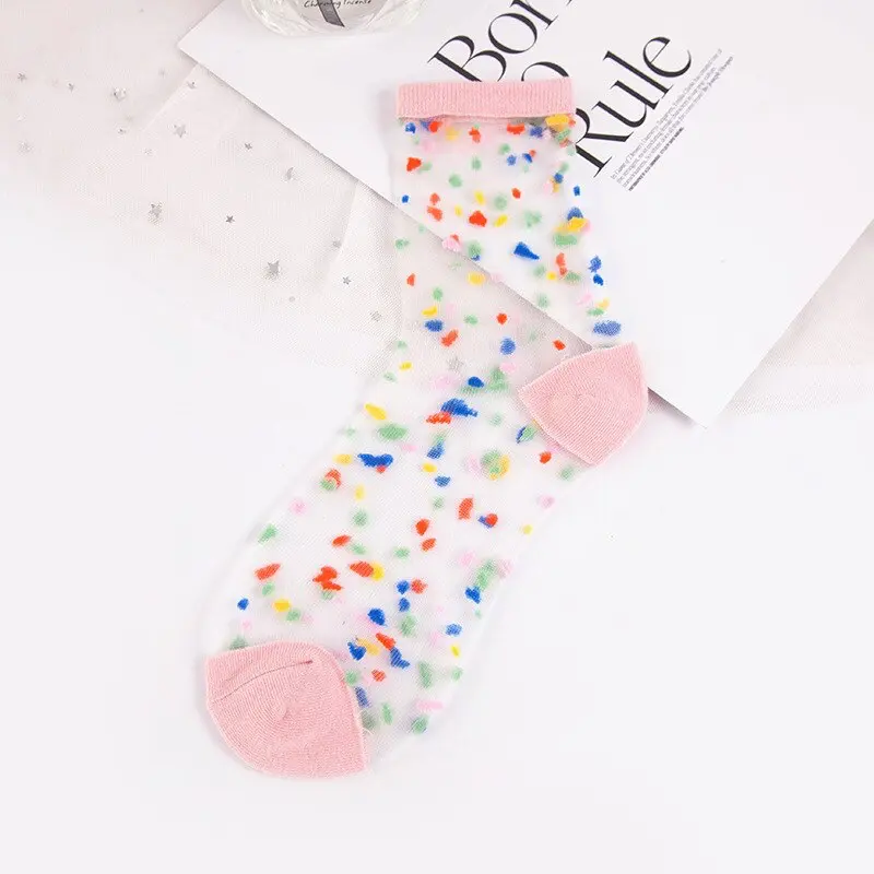 Transparent Funfetti Crew Socks (2 Colours)