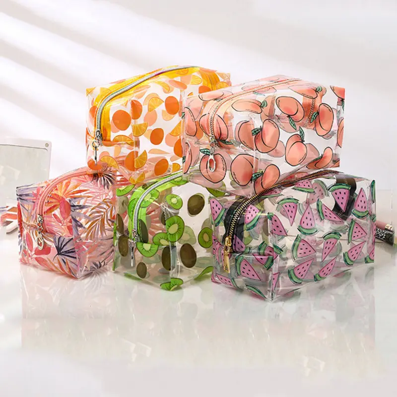 Transparent Tropical Fruit Zipper Pouch (5 Designs)