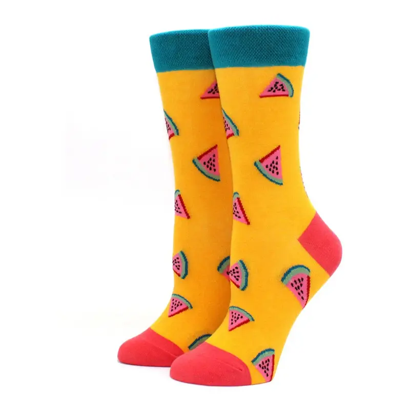 Tropical Watermelon Slice Crew Socks