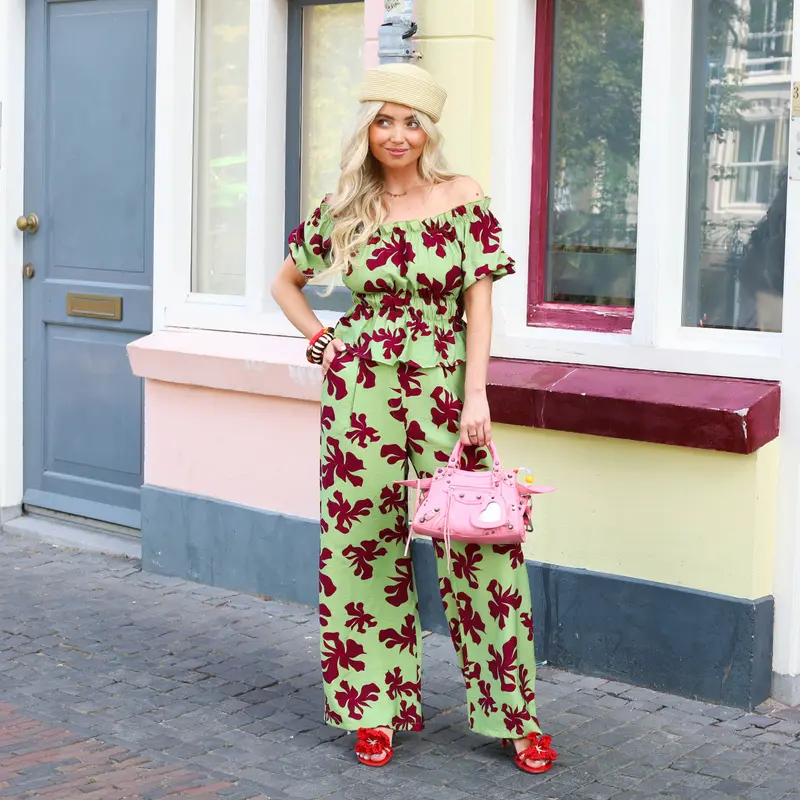 Tropicana broek groen
