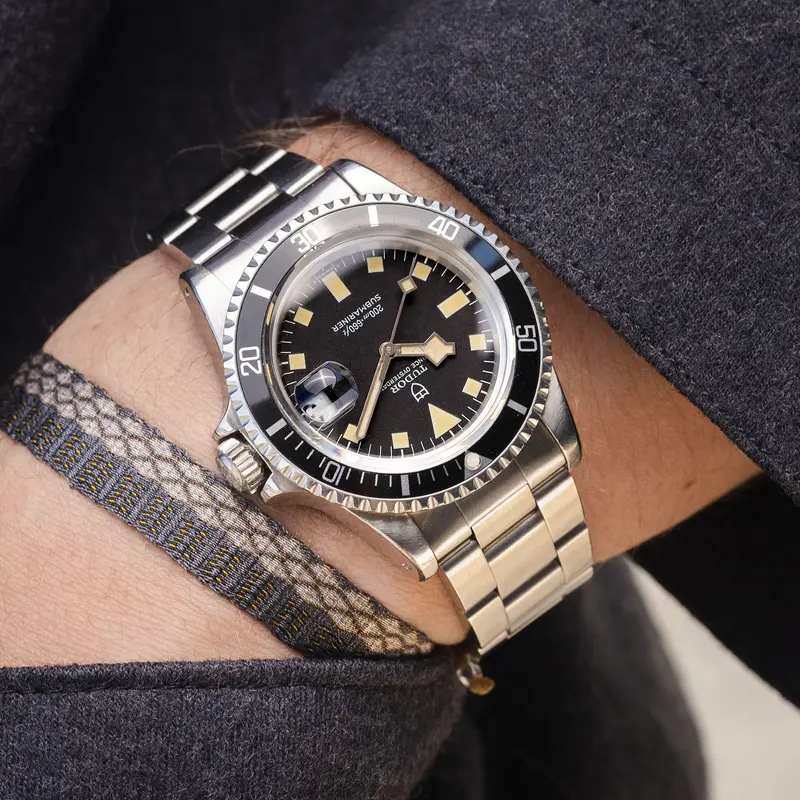 Tudor Snowflake Referenz 9411/0 Mit Schwarzem Zifferblatt