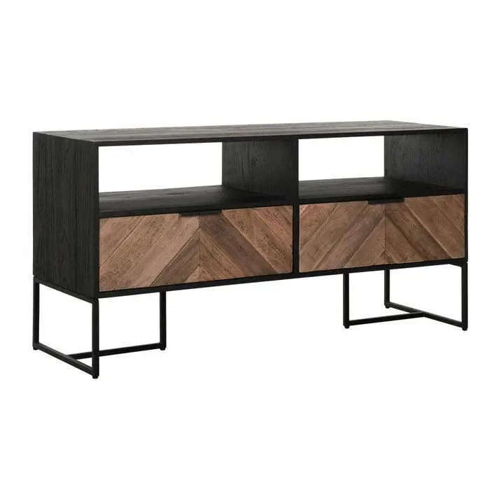 TV-meubel Criss Cross Gemixt Hout Naturel Zwart 120cm DTP Home