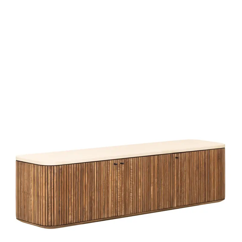 TV-Meubel Lagoon Teakhout Mortex Naturel Hangend 140cm DTP Home