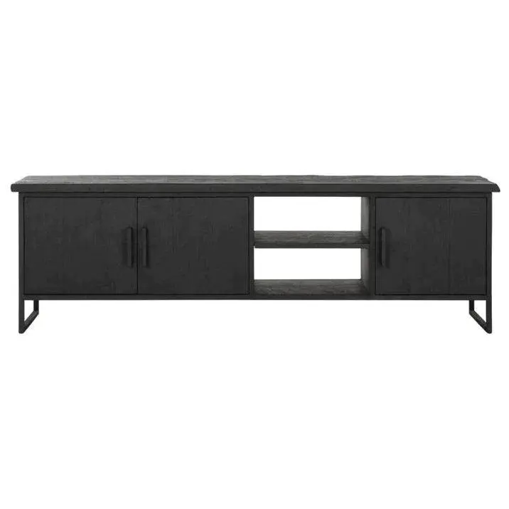 TV-Meubel Timeless Black Beam Gerecycled Teakhout Zwart Medium 180cm DTP Home