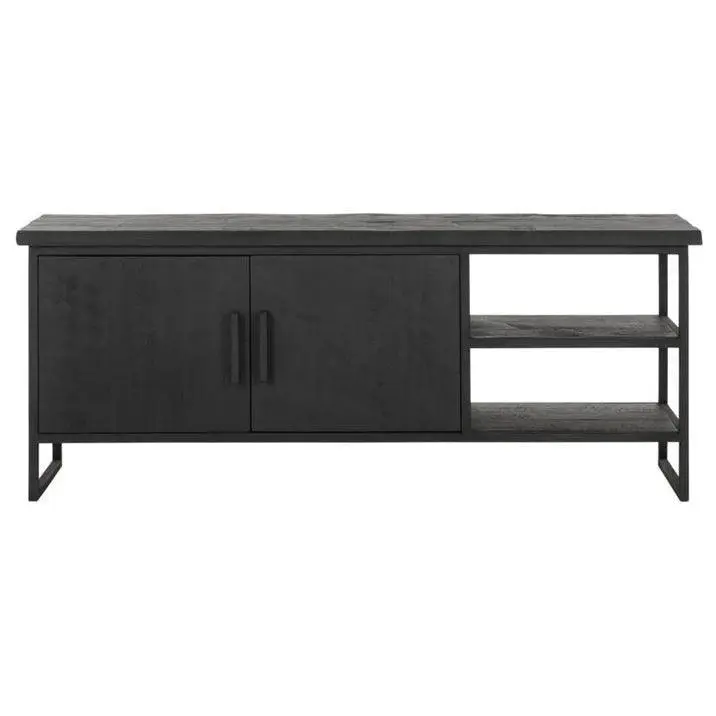TV-Meubel Timeless Black Beam Gerecycled Teakhout Zwart Small 140cm DTP Home