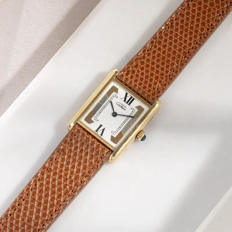 Uhrenarmband für Cartier 17.5mm - The Cognac Brown Lizard