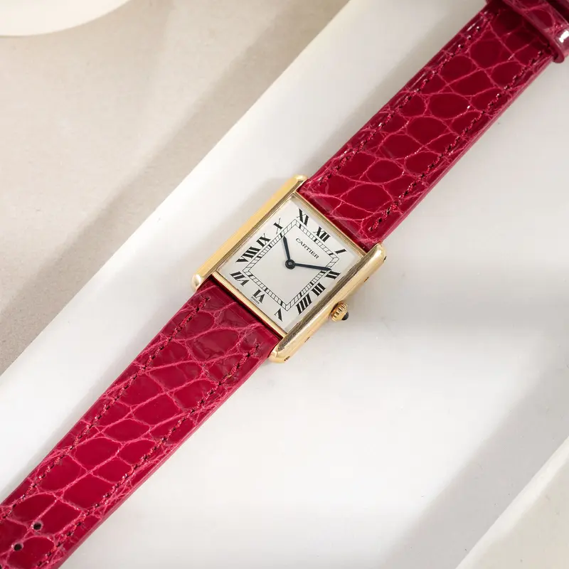 Uhrenarmband für Cartier 17.5mm - The Red Alligator