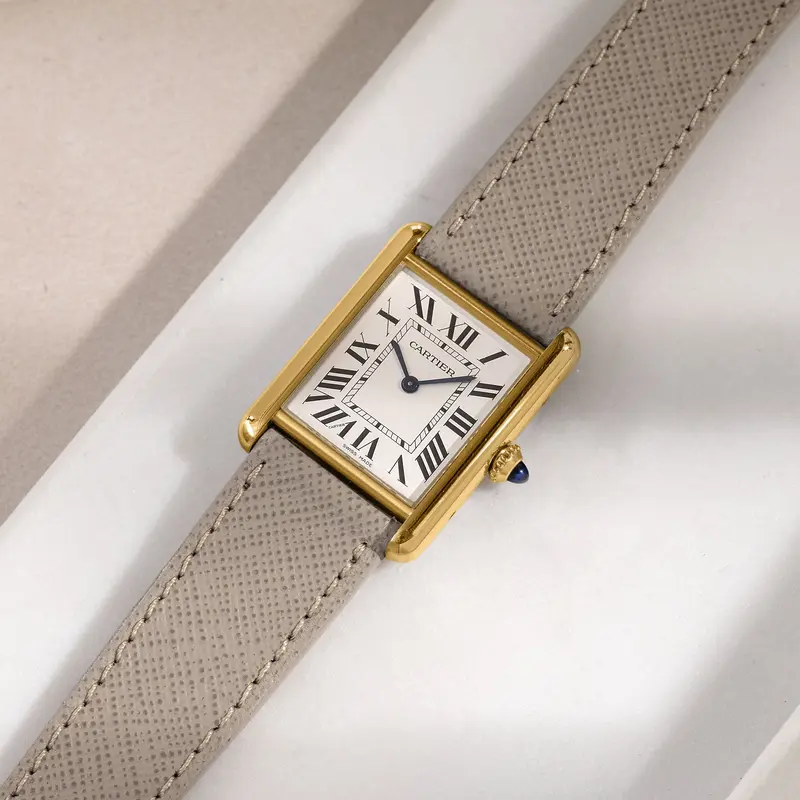 Uhrenarmband für Cartier 17.5mm - The Taupe Saffiano