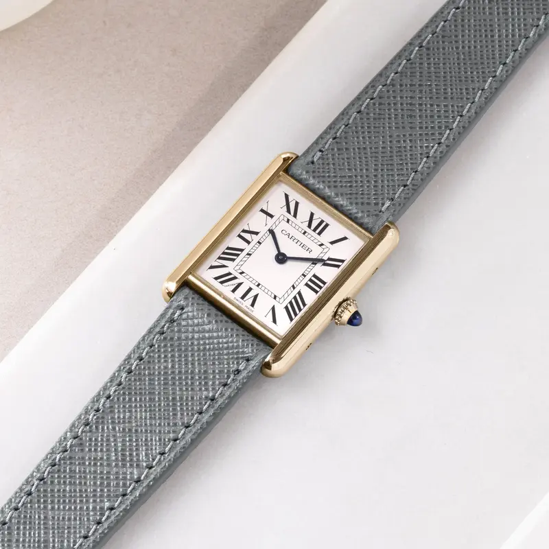 Uhrenarmband für Cartier Tank Louis (2021-2024) - The Saffiano Grey