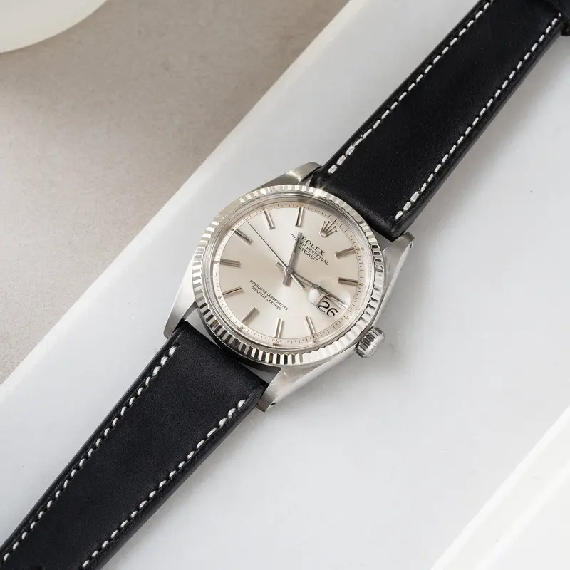 Uhrenarmband für Rolex Datejust 1601 1603 16014 16030 - Chevalin Black Leather