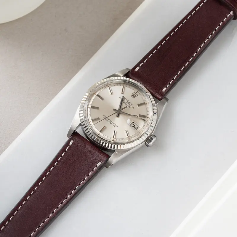 Uhrenarmband für Rolex Datejust 1601 1603 16014 16030 - Luxury Dark Brown Leather