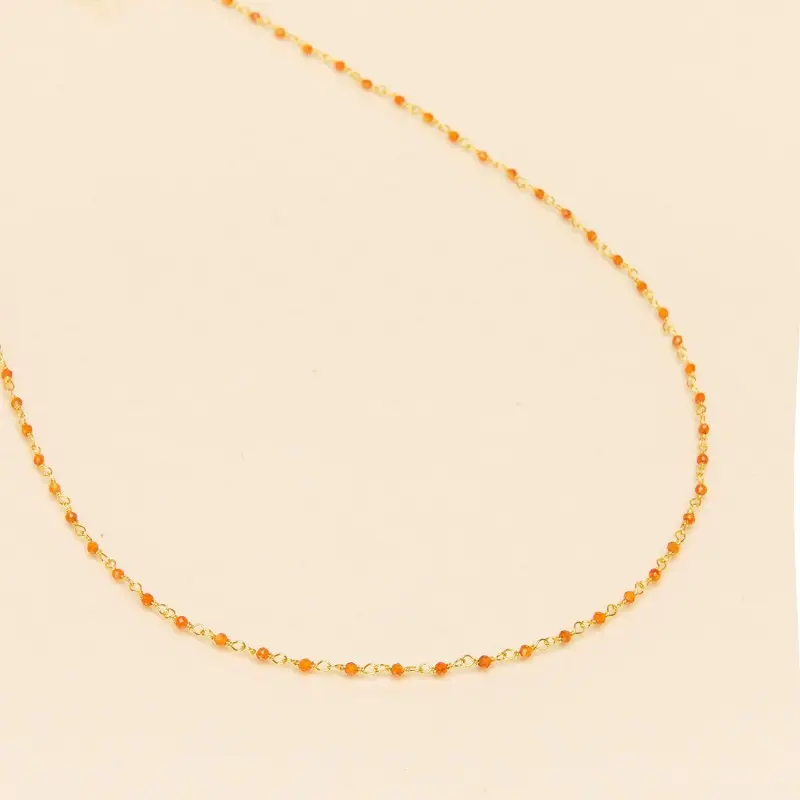 une a une ketting inde cornaline