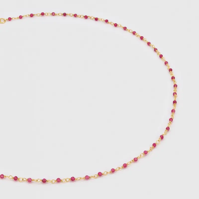 une a une ketting inde fuchsia