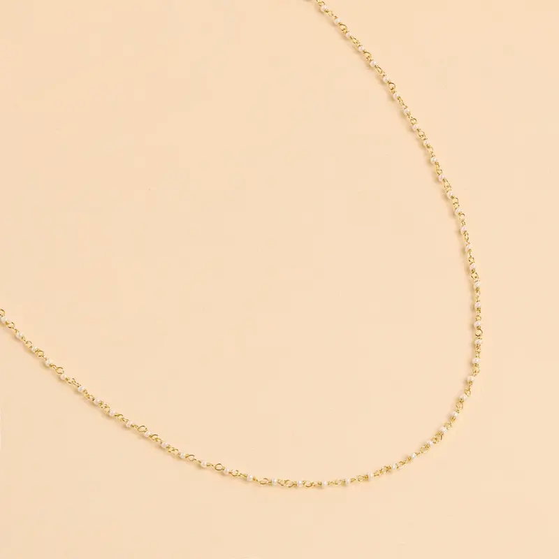 une a une ketting inde nacre
