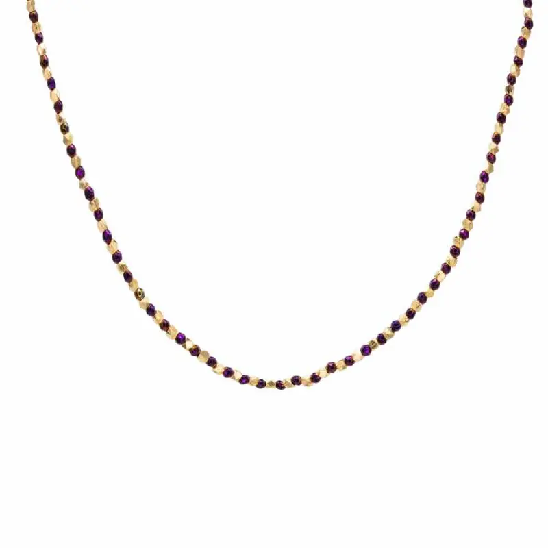 Une a Une ketting Jaipur Hematite violet