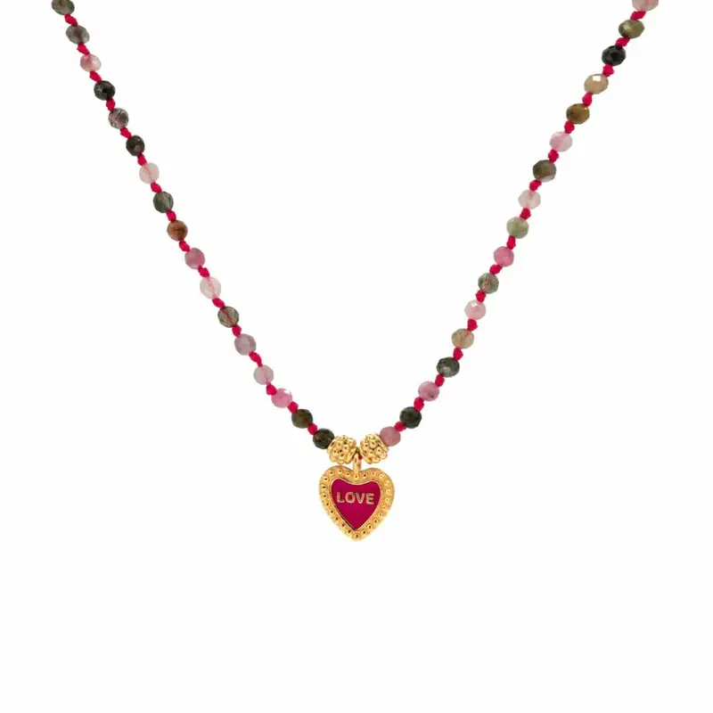 une a une ketting long jaya charm multi tourmaline