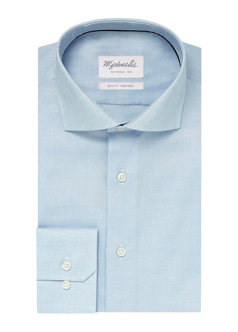 Uni blauw overhemd